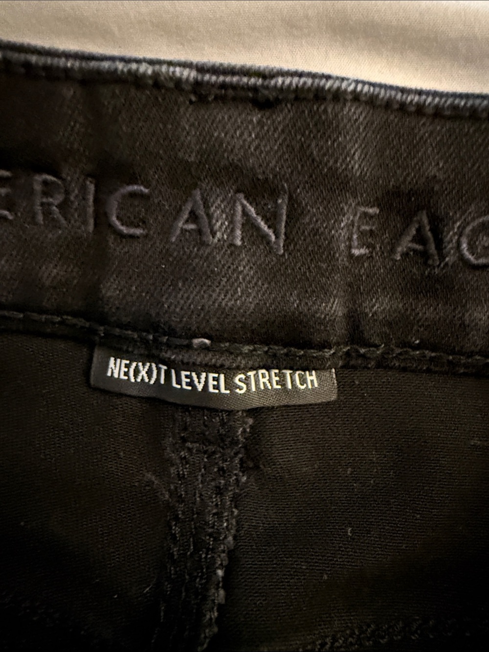 American Eagle Outfitters Curve Love Tall Black Skinny High-Rise Jeans - Picture 3 of 4